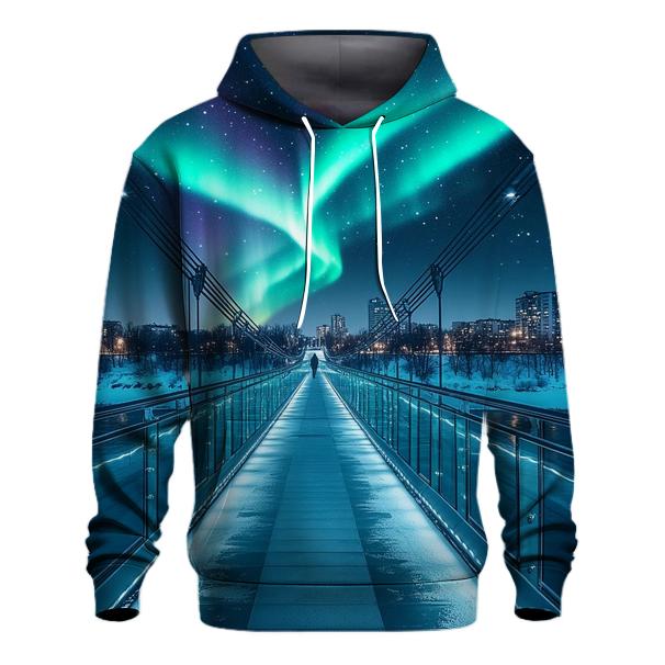 Aurora Over Glass Bridge lightweight hoodies