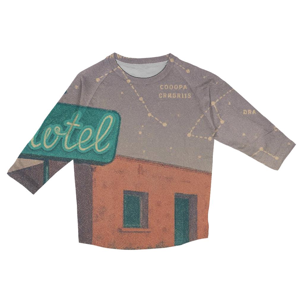 Faded Desert Motel Star Map Postcard fashion 3/4 sleeve shirts