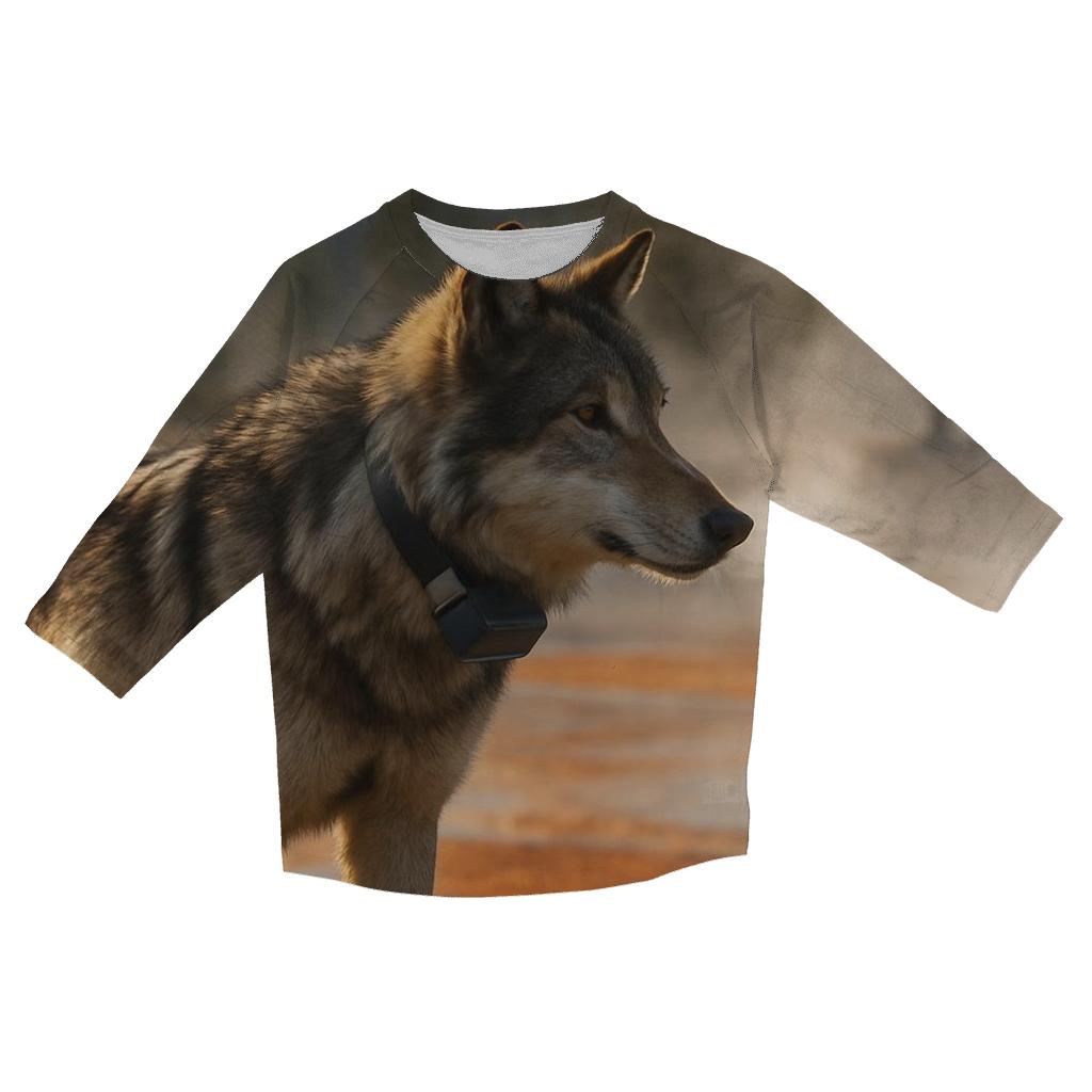 Radio Collared Wolf In Geothermal Steam Basin trendy 3/4 sleeve tops