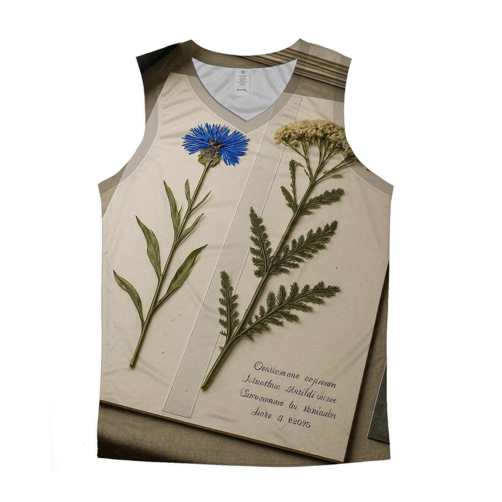 Pressed Wildflower Herbarium Page Beside A Light Box trendy fitted tank tops