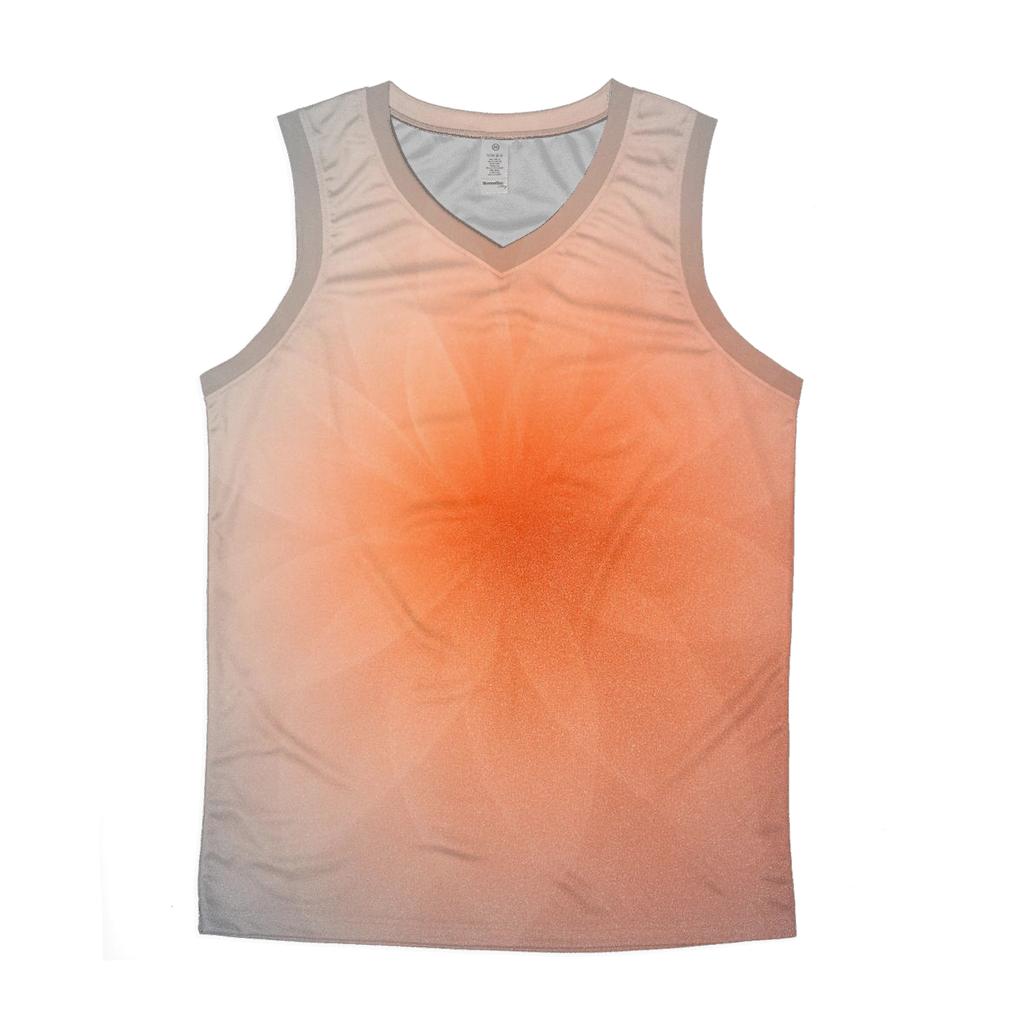 Frosted Ember Bloom Gradient graphic print tank tops