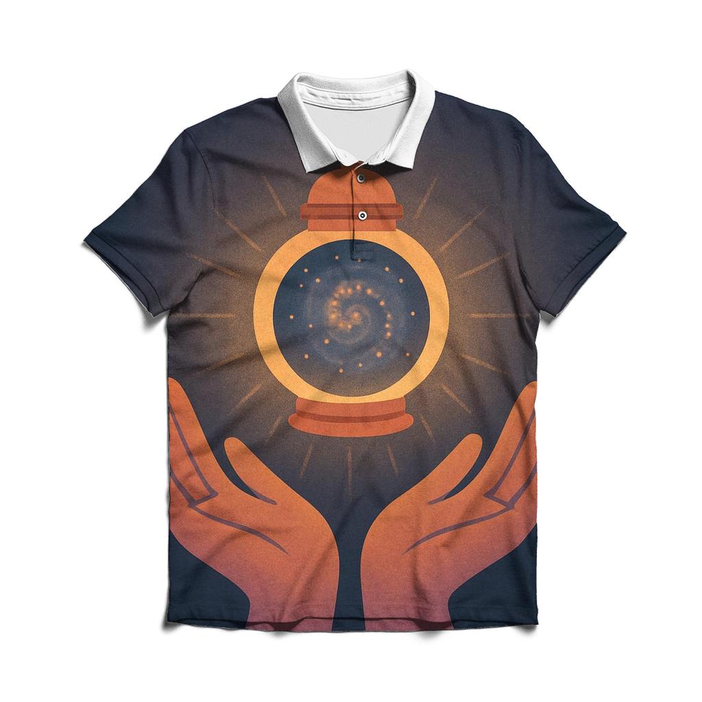 Starlit Hand Lantern stylish collar polo tees