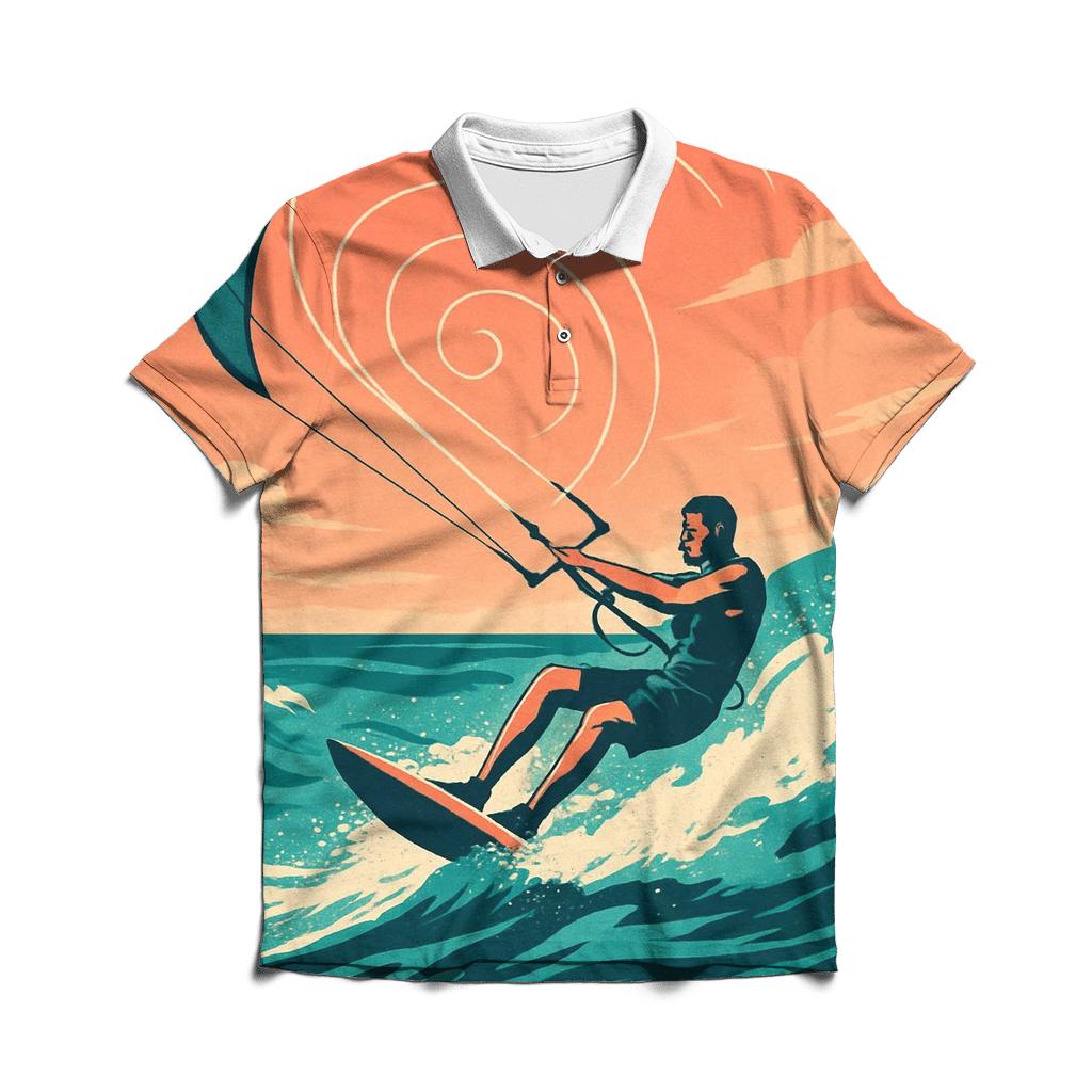 Kitesurf Spiral Wind Vortex custom polo shirts