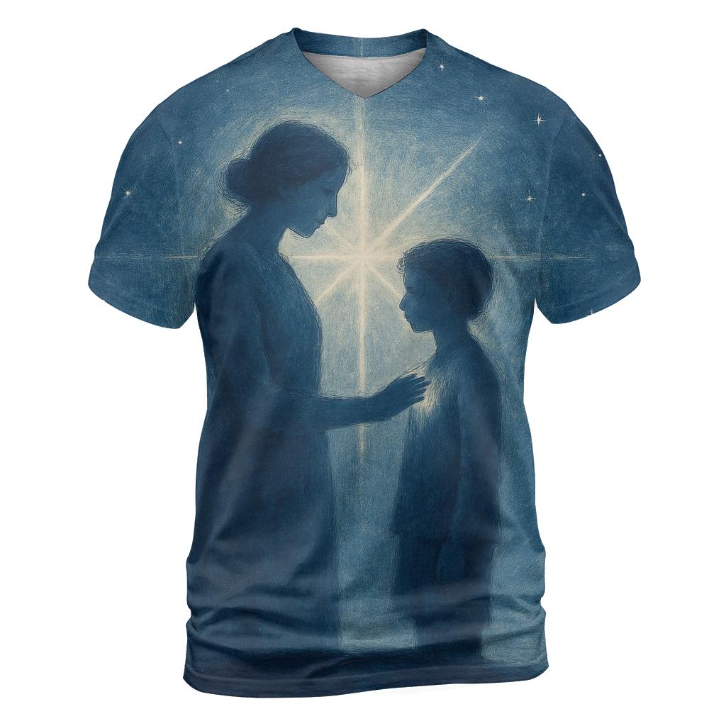 The Quiet North Star Of Childhood artistic all-over print tops