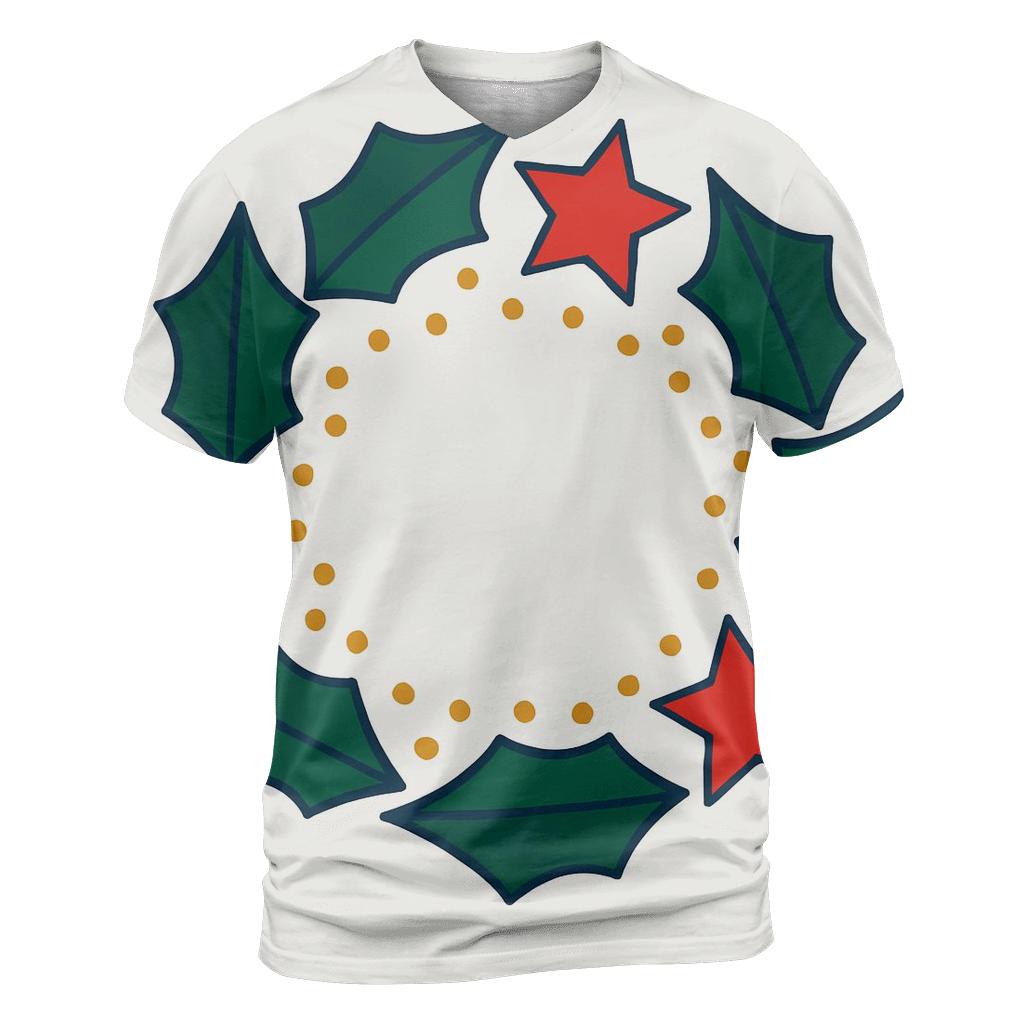 Starlit Holly Orbit Wreath statement graphic shirts