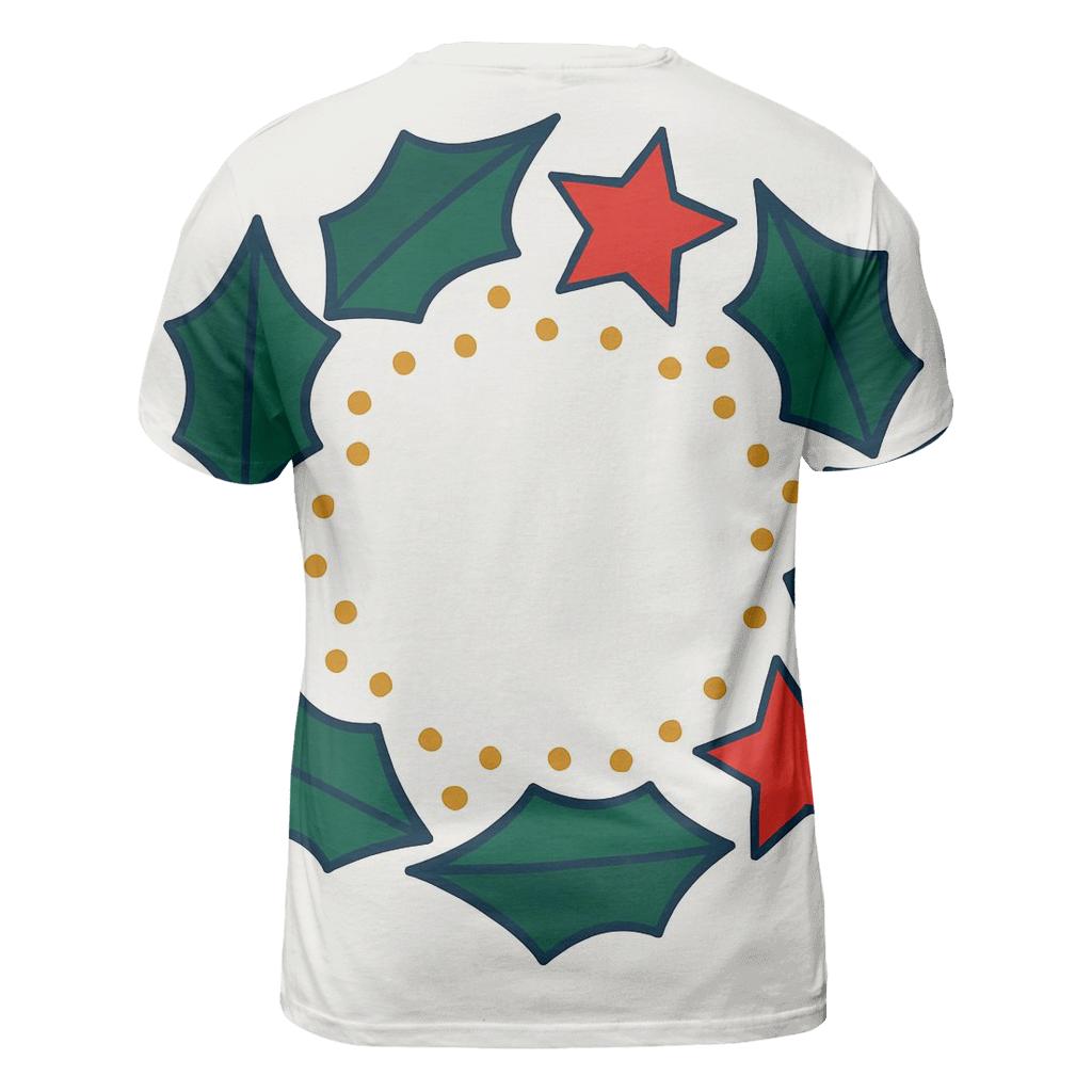 Starlit Holly Orbit Wreath statement graphic shirts