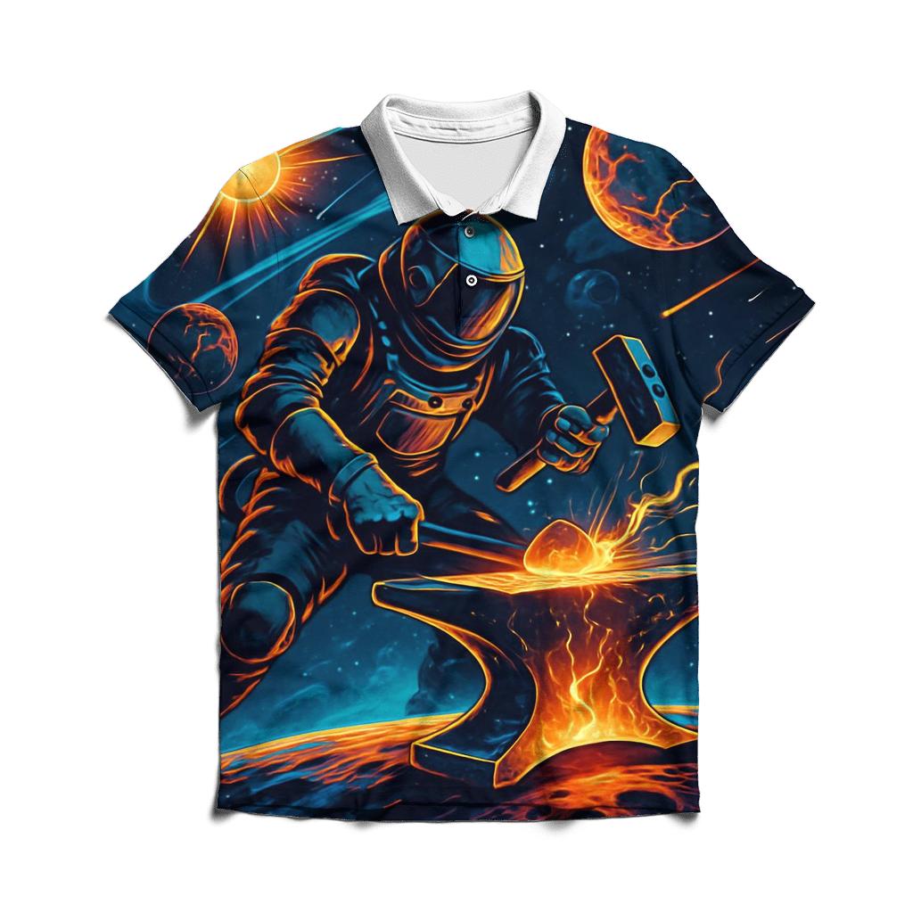 Aurora Forge Of The Magnetar embroidered polo tops