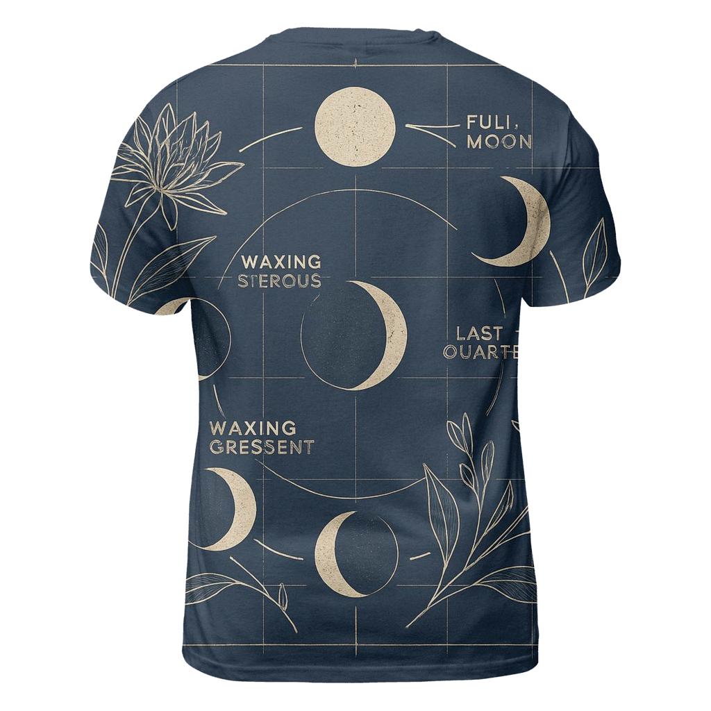 Lunar Botanica Blueprint creative print fashion shirts