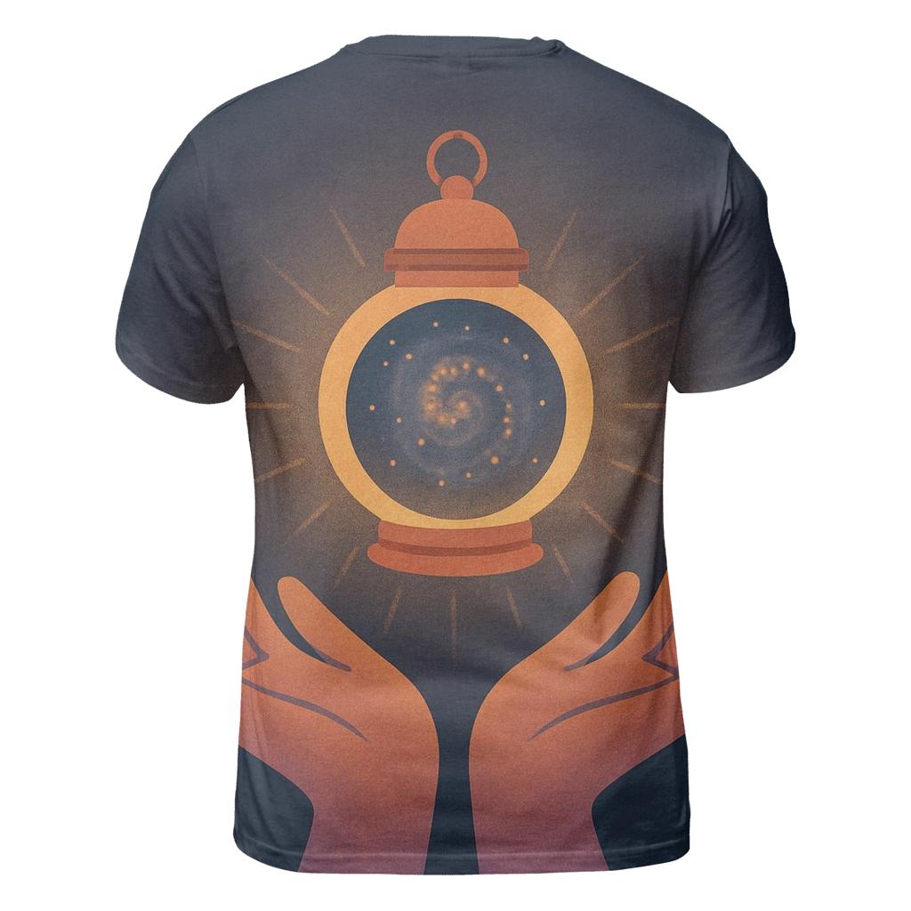 Starlit Hand Lantern statement graphic shirts