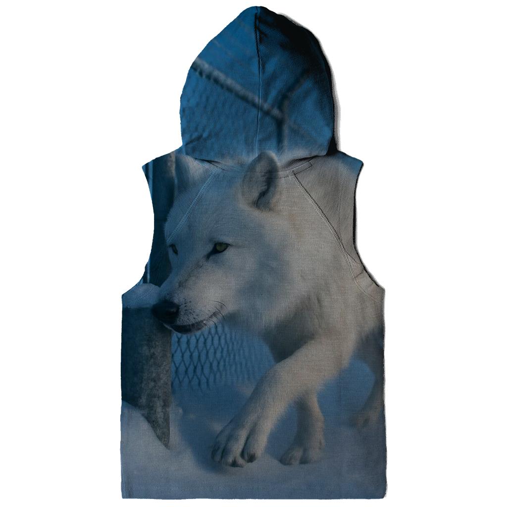 Arctic Wolf Along The Weather Station Fence Line hoodie trends