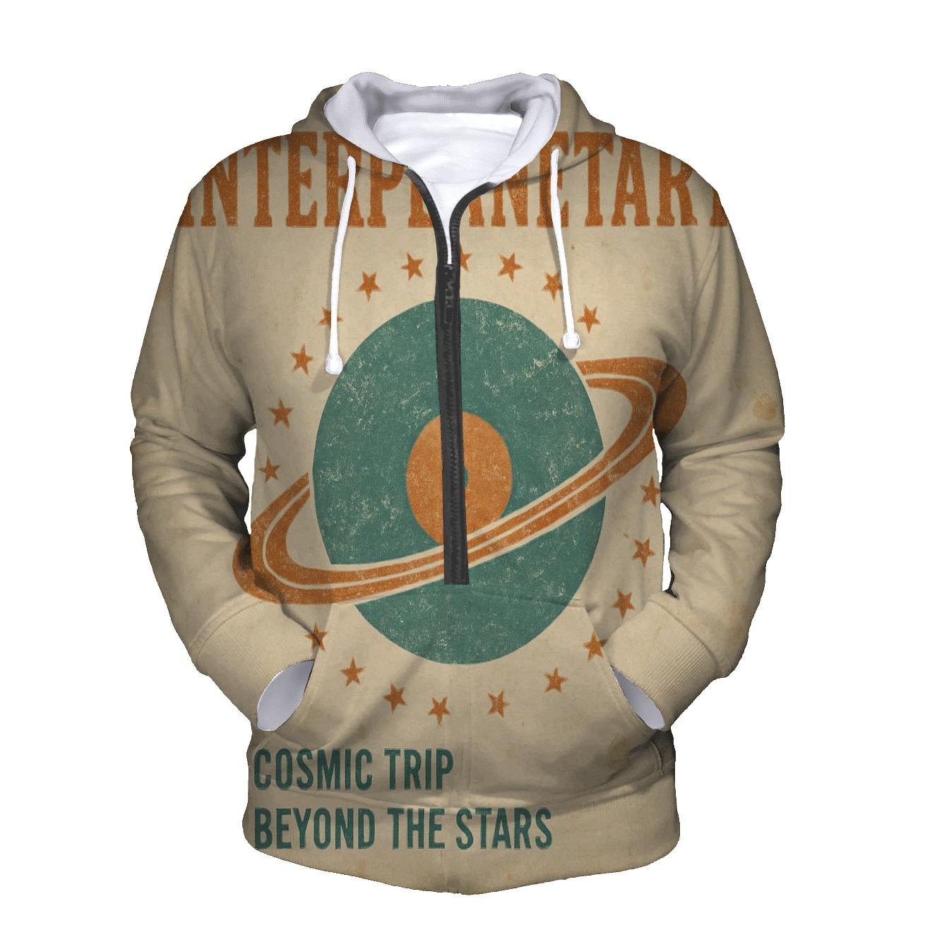 Worn Vinyl Planet Jukebox Label graphic hoodies