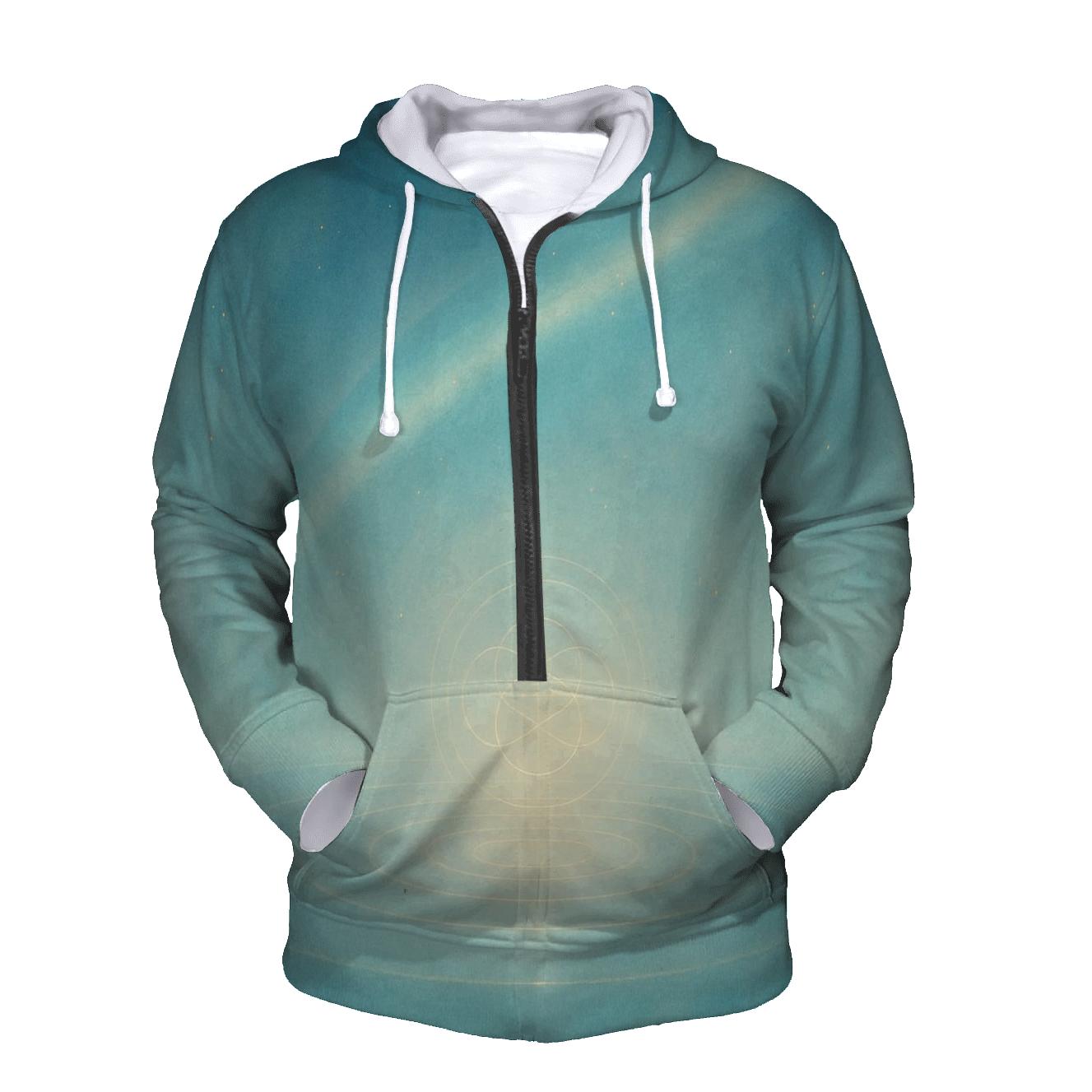 Aurora Prayer Ripple premium hoodies
