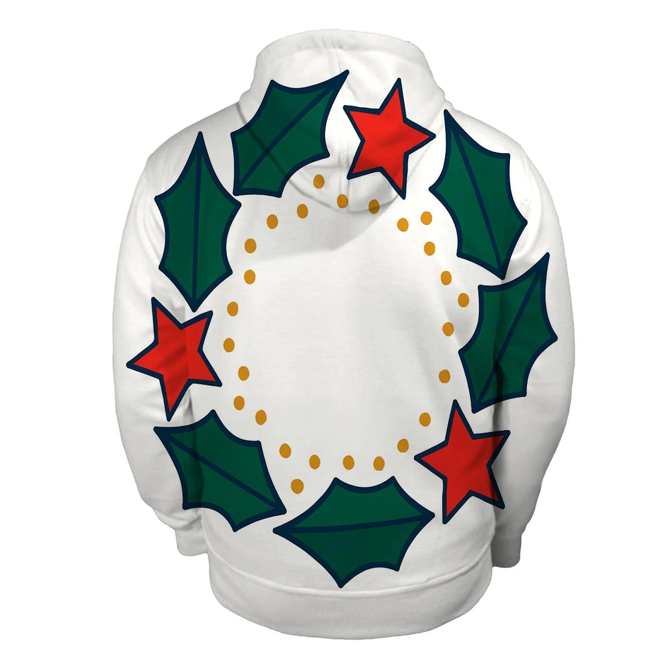 Starlit Holly Orbit Wreath pullover hoodies