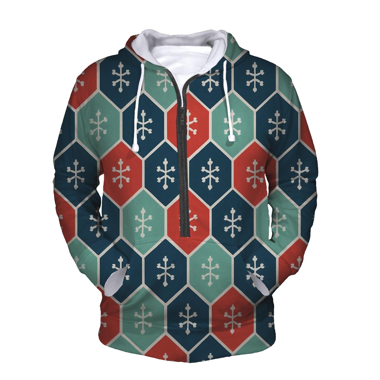 Snowflake Constellation Quilt zip-up hoodies