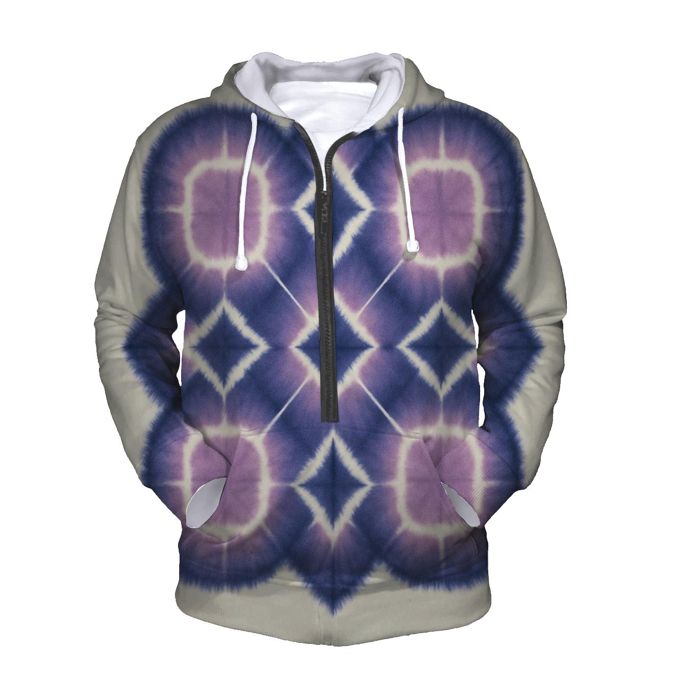 Itajime Pulsar Lattice zip-up hoodies
