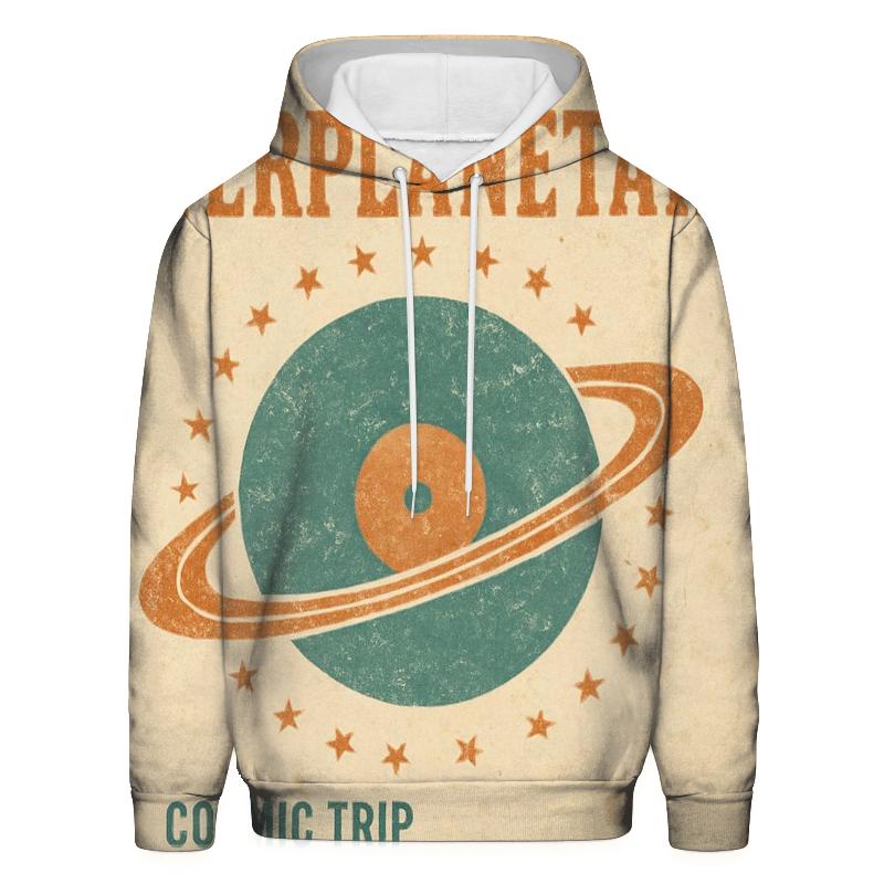 Worn Vinyl Planet Jukebox Label custom hoodies
