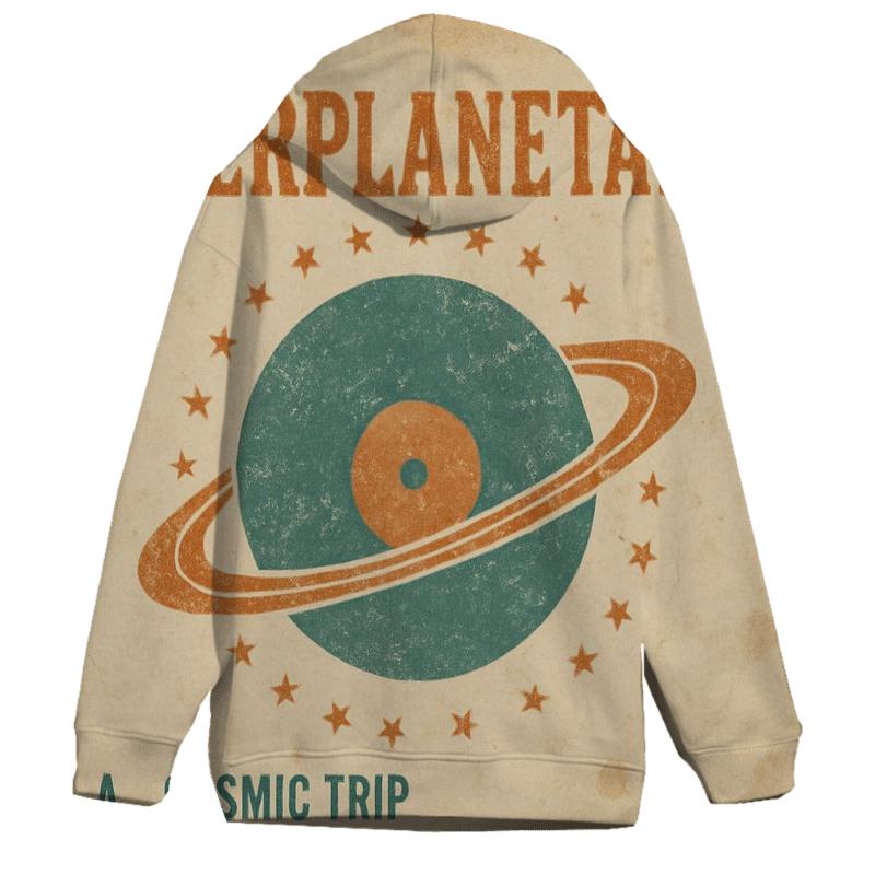Worn Vinyl Planet Jukebox Label custom hoodies