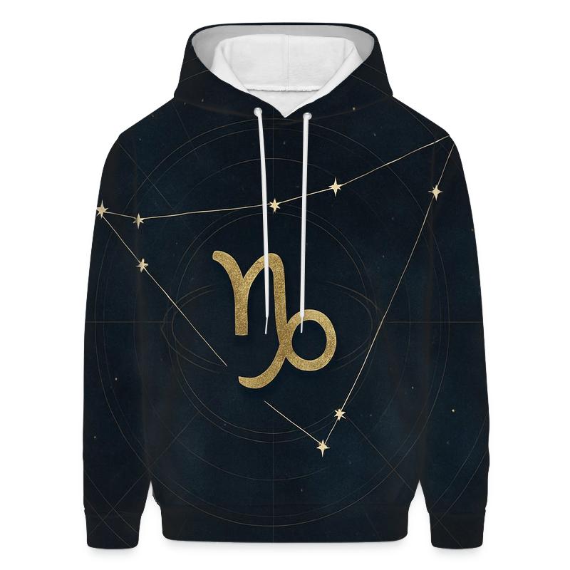 Saturn Return Capricorn Star Chart Emblem printed hoodies