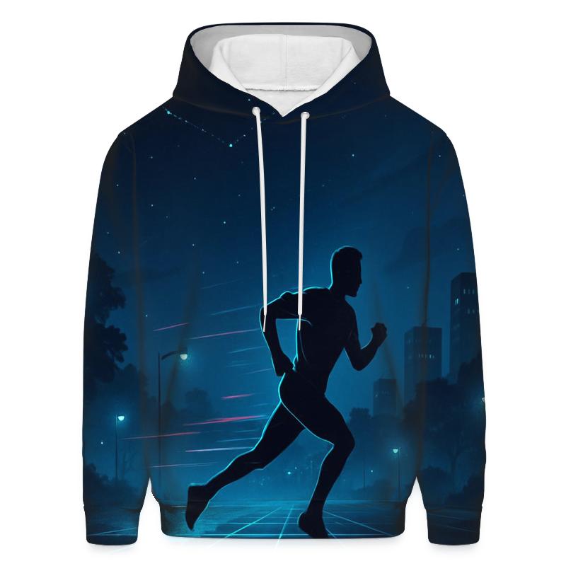 Midnight Marathon Neon Grid hoodie styles