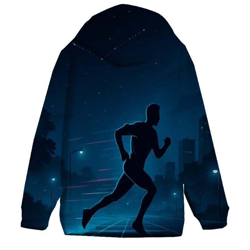 Midnight Marathon Neon Grid hoodie styles