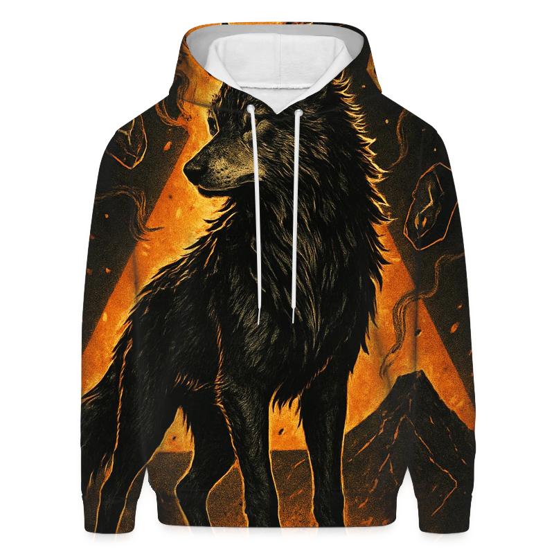 Cinder Crown Guardian Wolf heavyweight hoodies