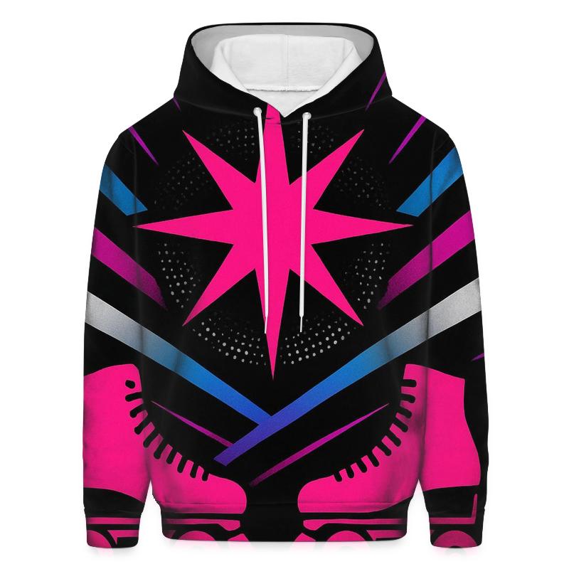 Chrome Roller Rink Starburst embroidered hoodies