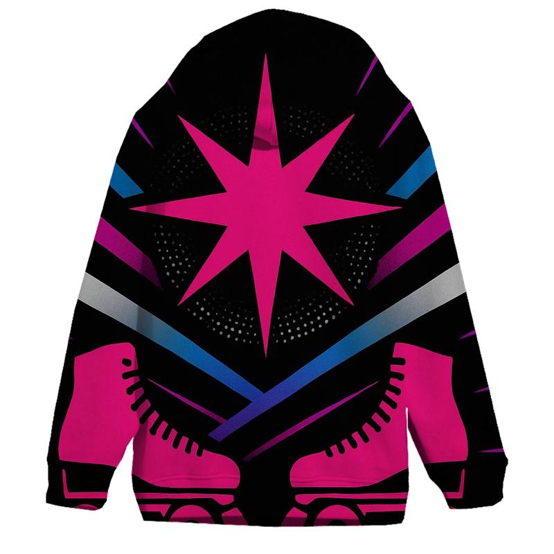 Chrome Roller Rink Starburst embroidered hoodies