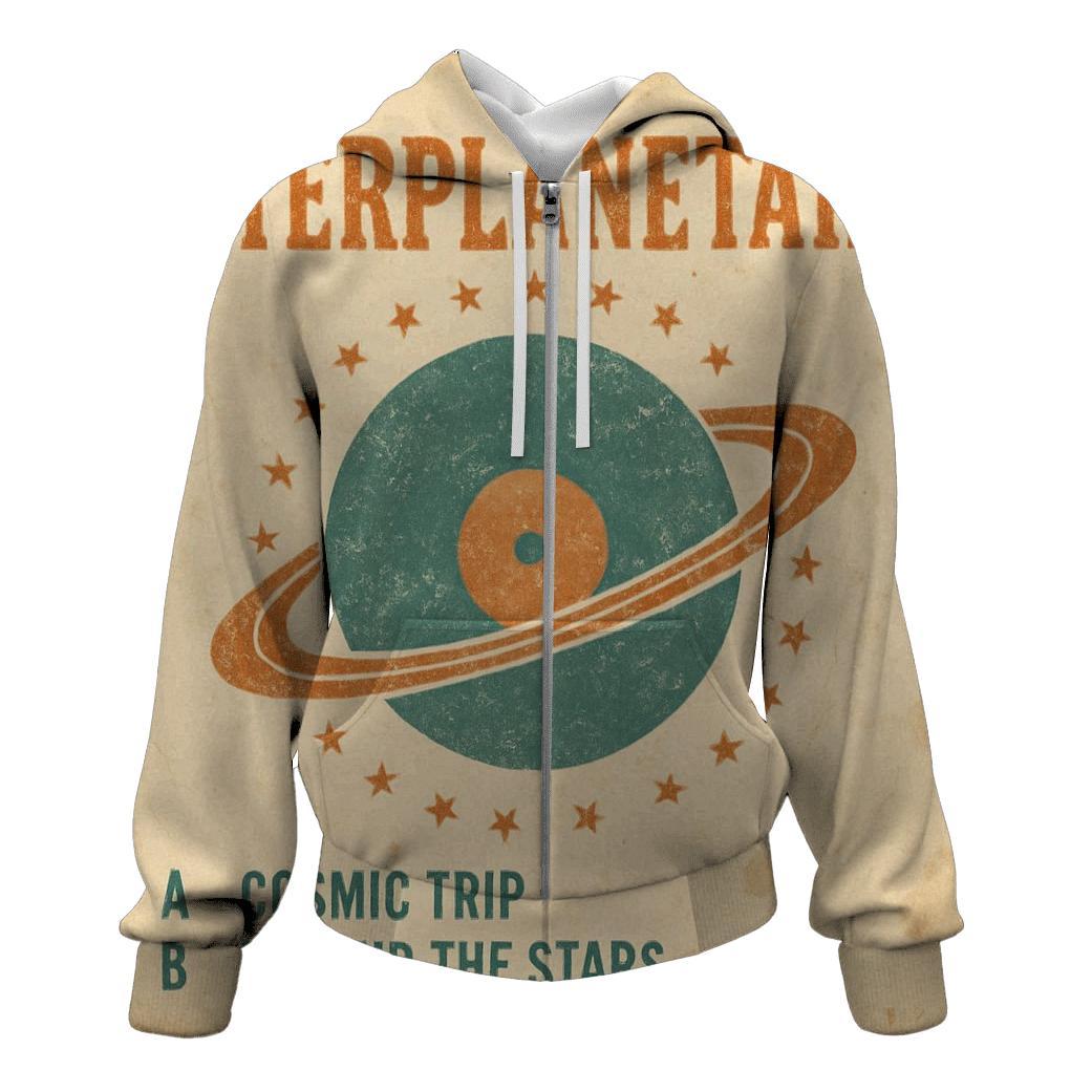 Worn Vinyl Planet Jukebox Label embroidered hoodies