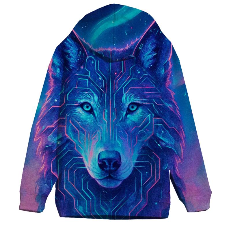 Aurora Circuit Dreamwolf graphic hoodies