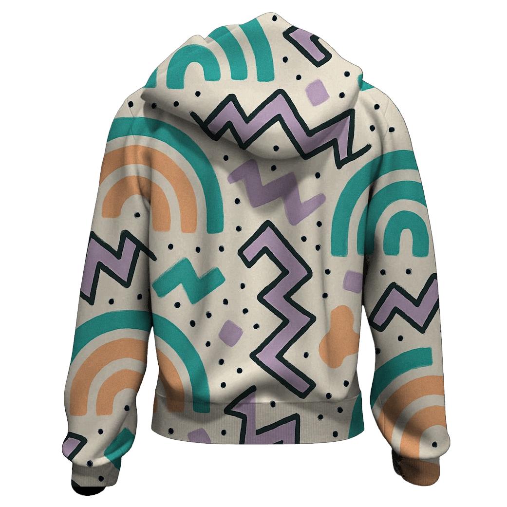 Pastel Memphis Radio Waves hoodie designs