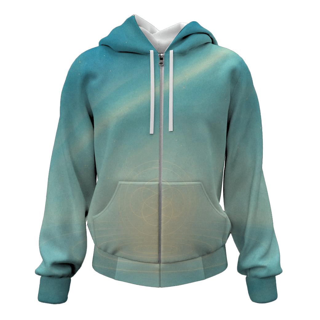Aurora Prayer Ripple lightweight hoodies