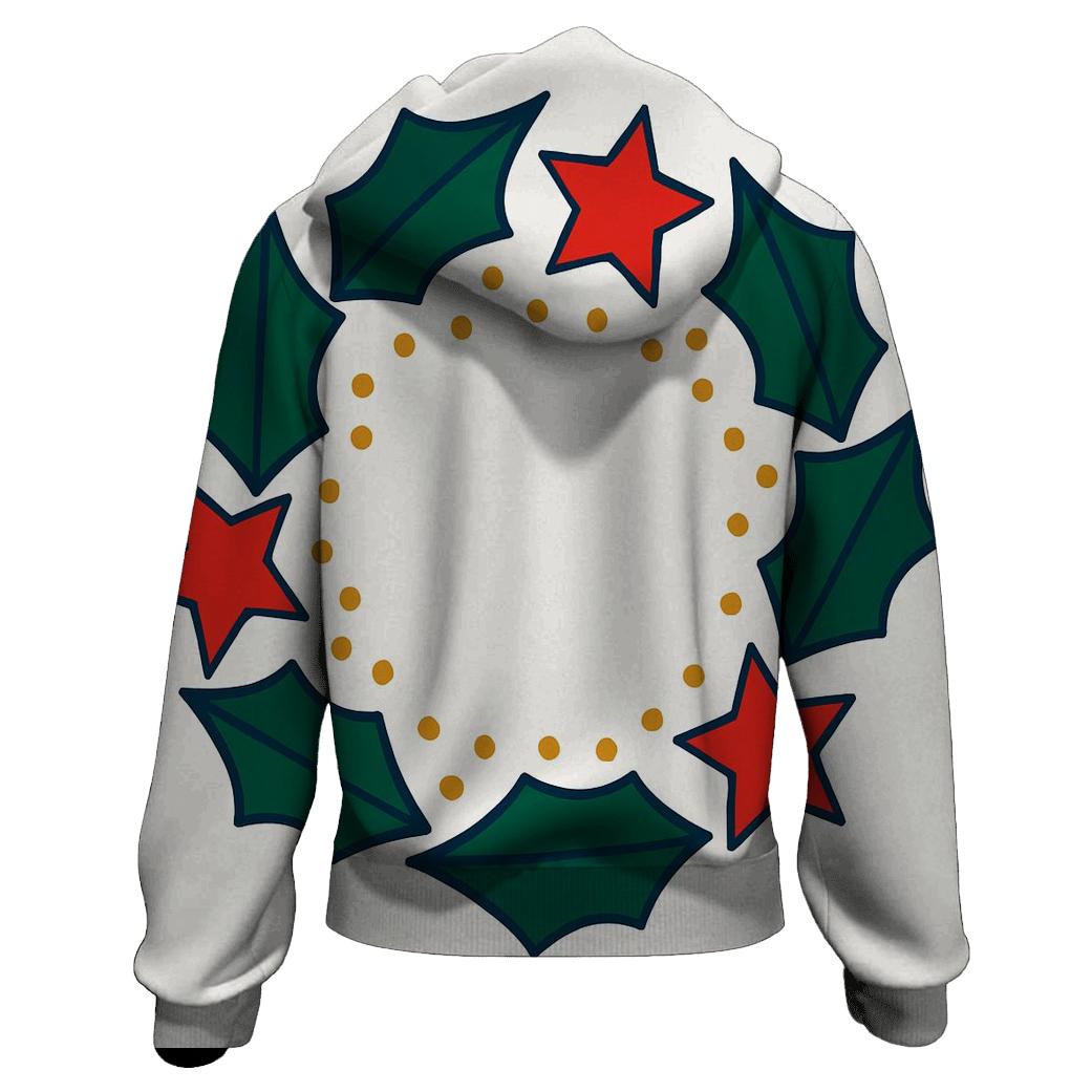 Starlit Holly Orbit Wreath designer hoodies
