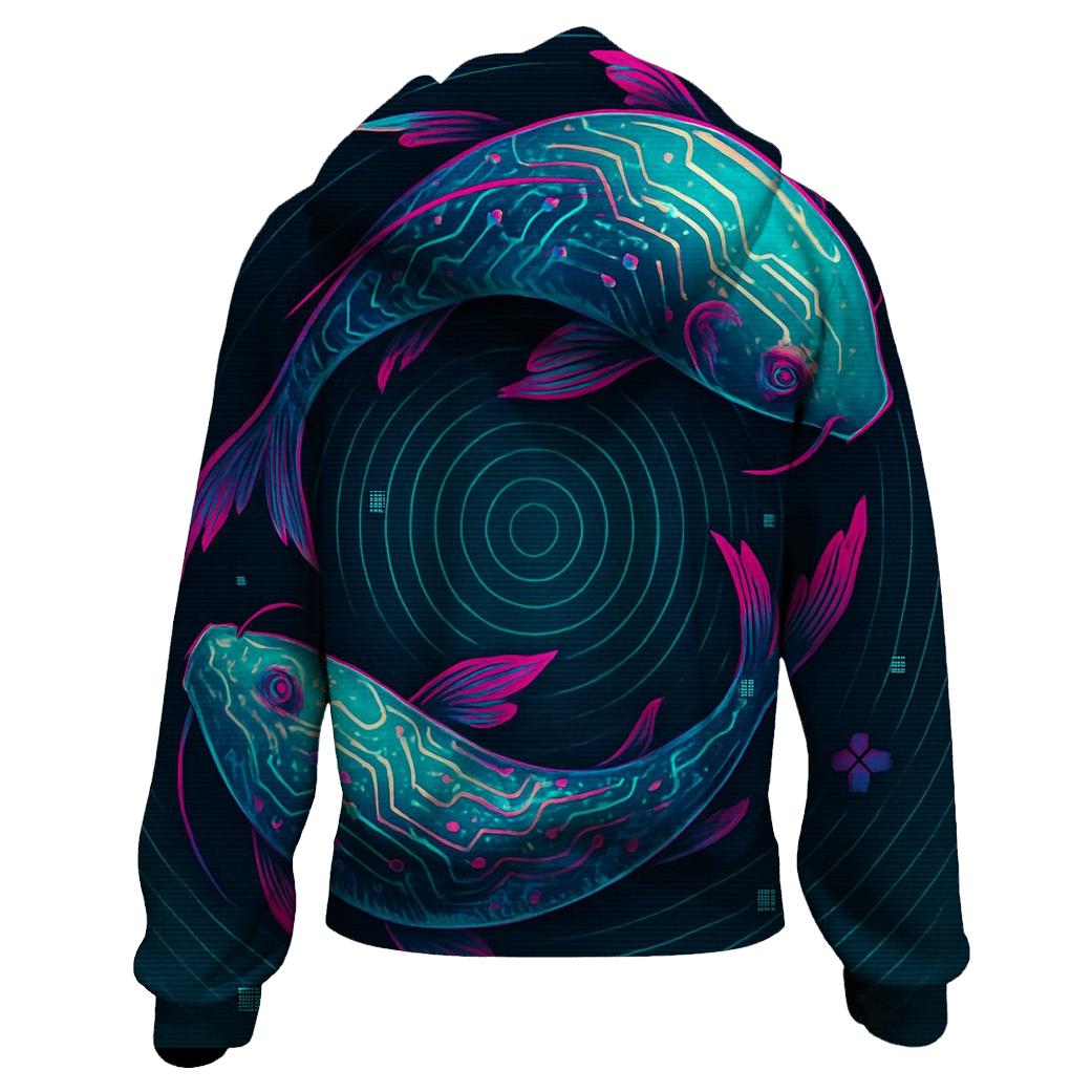 Prismatic Koi Circuit Drift lightweight hoodies