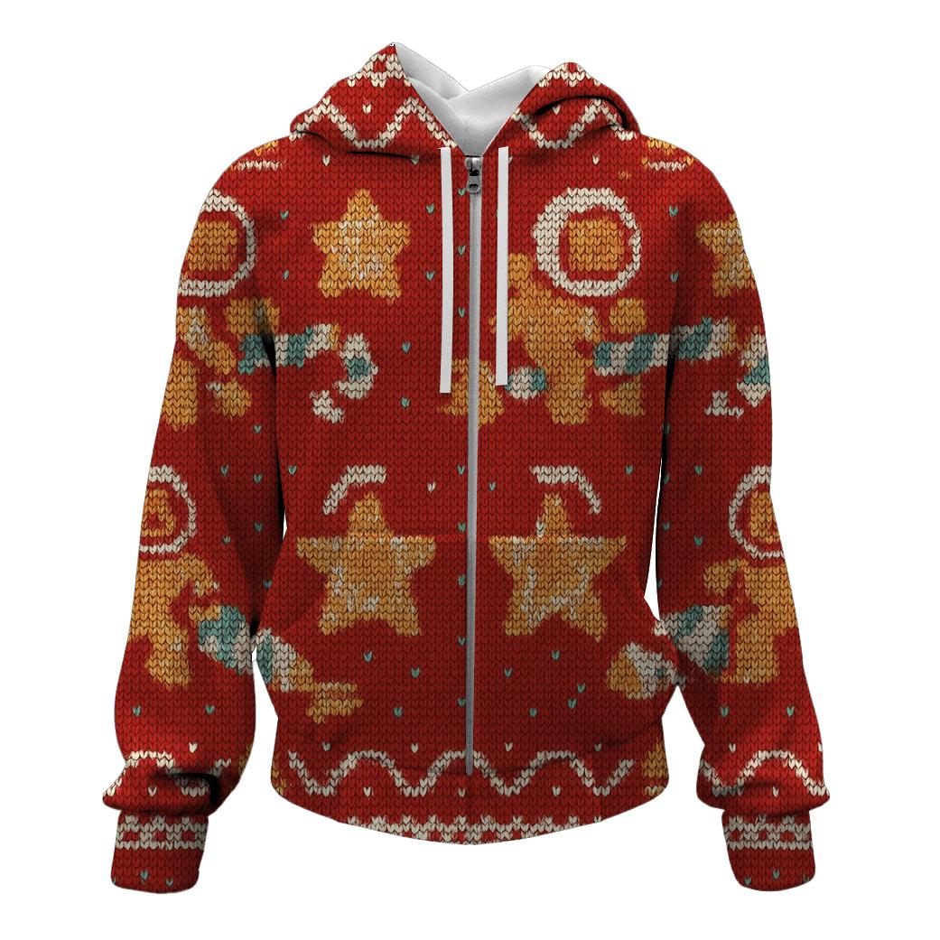 Galactic Gingerbread Rocket Sweater Tile Design lightweight hoodies