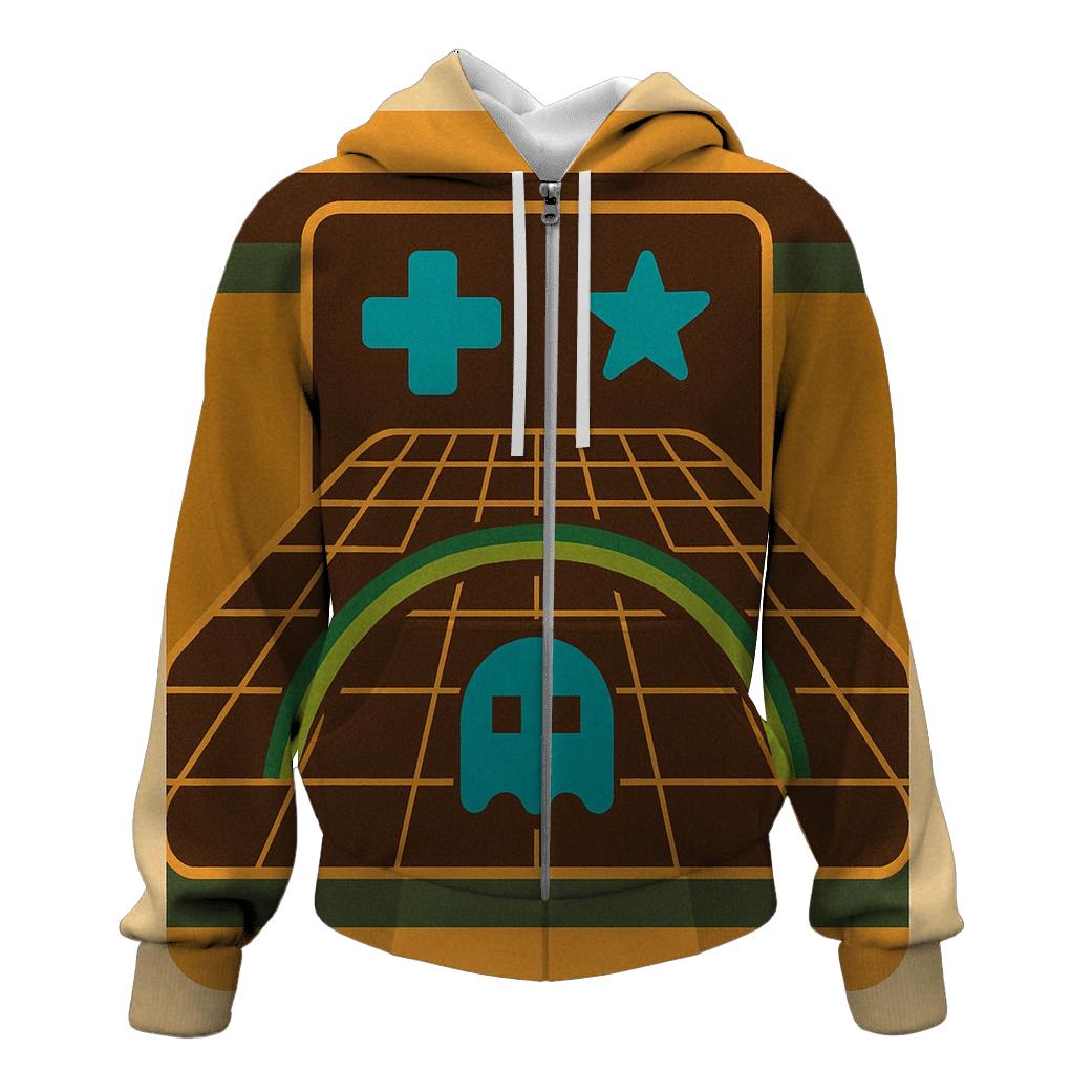 Analog Arcade Grid Glow hoodie trends