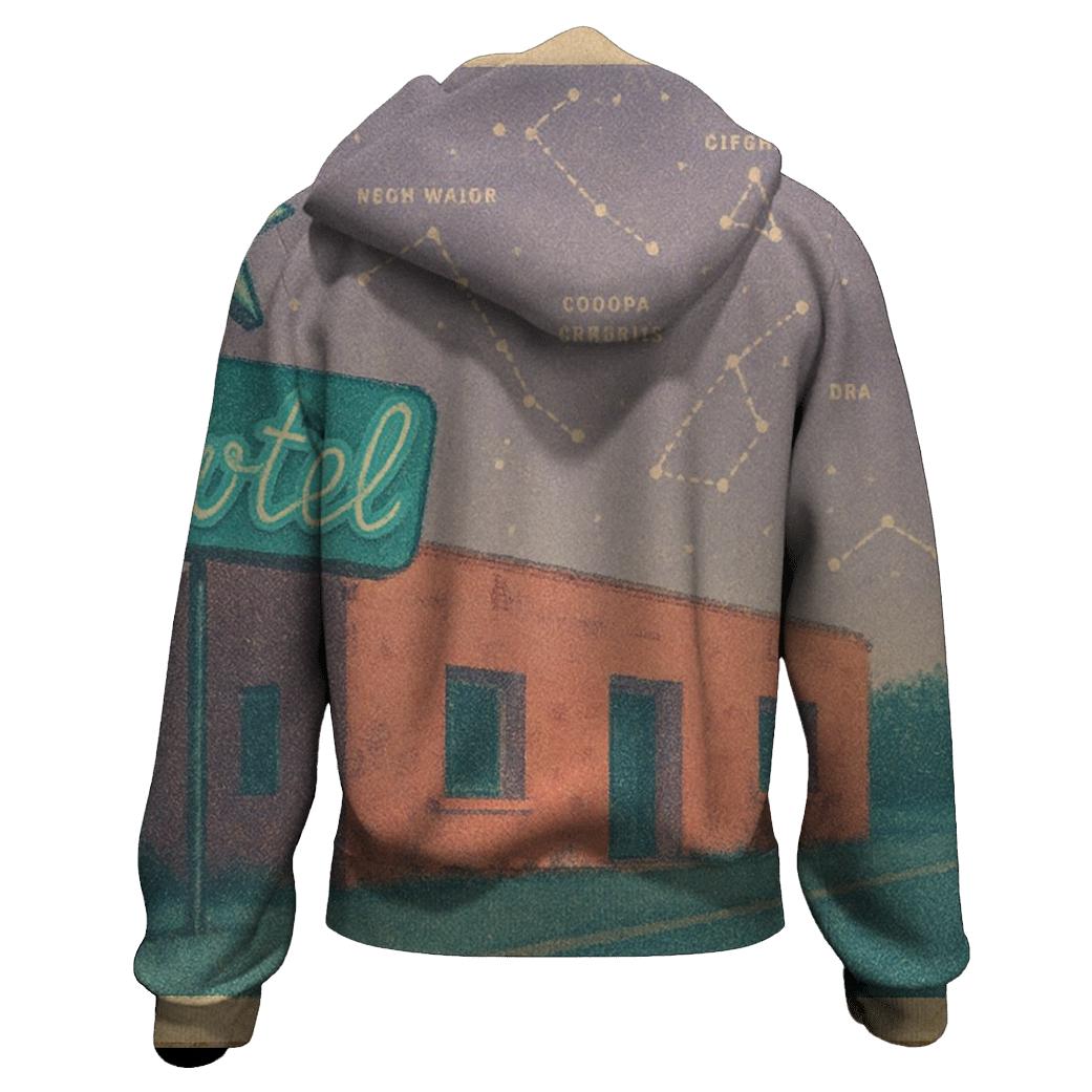 Faded Desert Motel Star Map Postcard designer hoodies