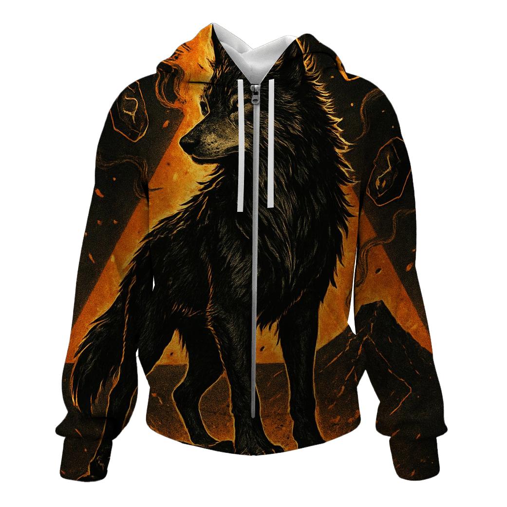 Cinder Crown Guardian Wolf premium hoodies