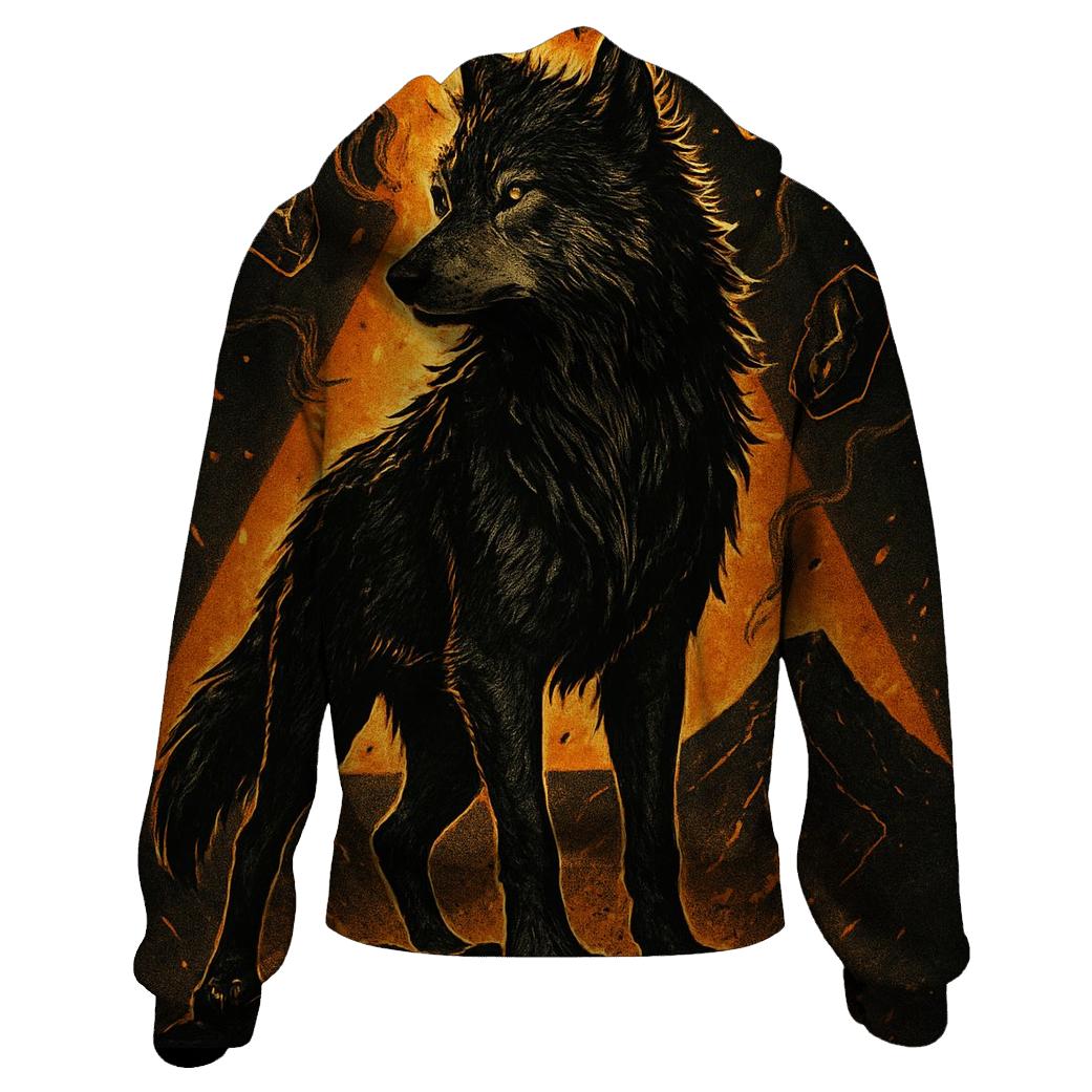 Cinder Crown Guardian Wolf premium hoodies