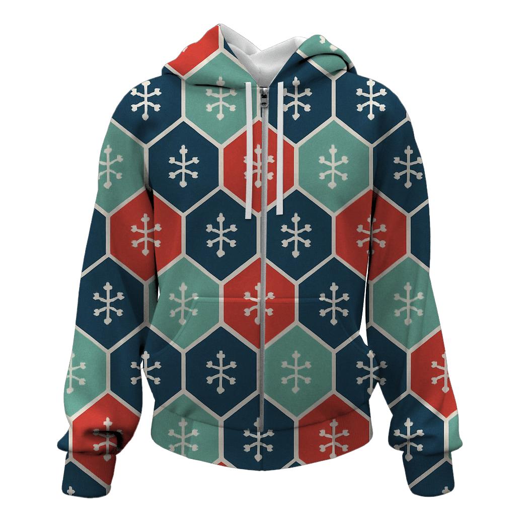 Snowflake Constellation Quilt printed hoodies