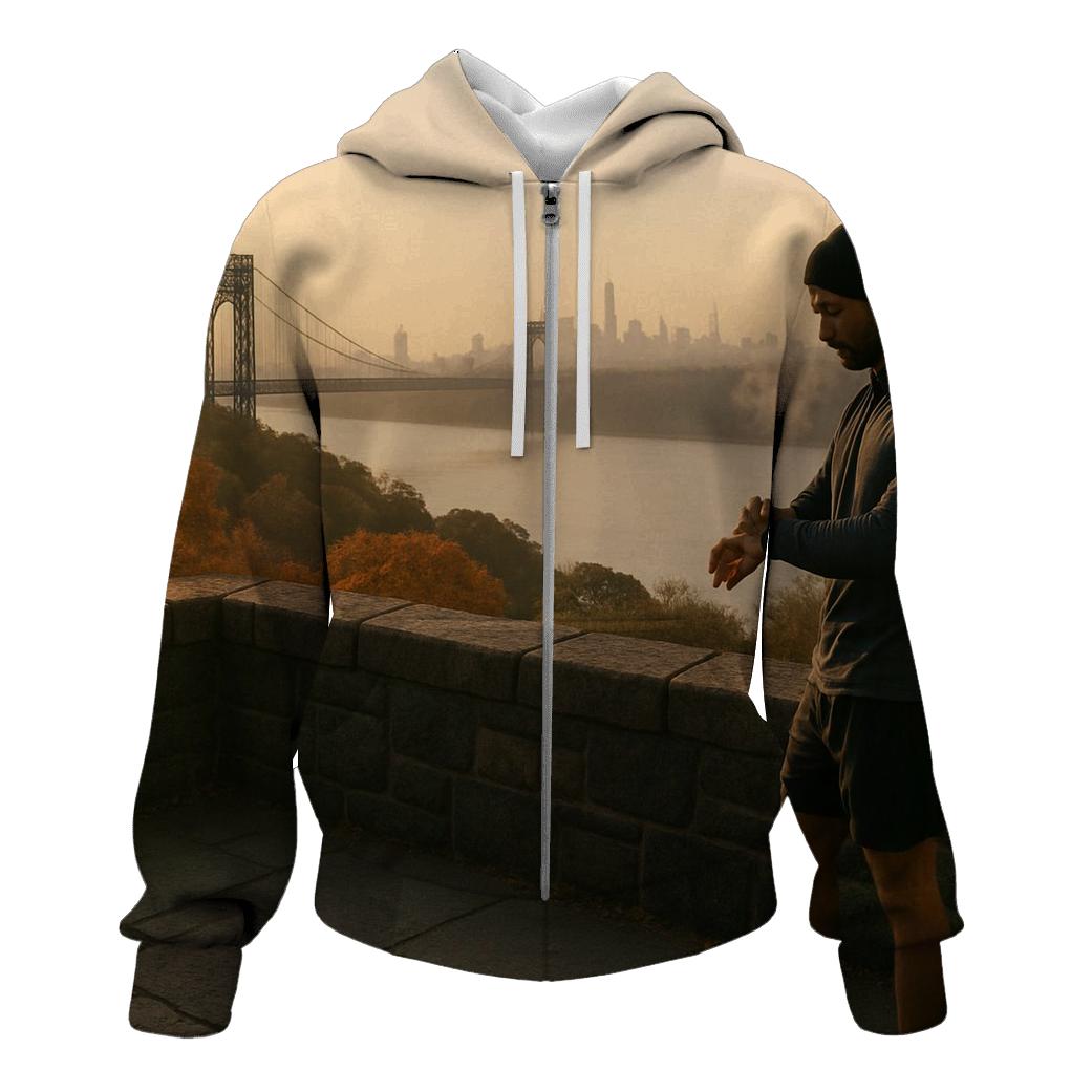 Autumn First Light From The Cloisters Overlook heavyweight hoodies