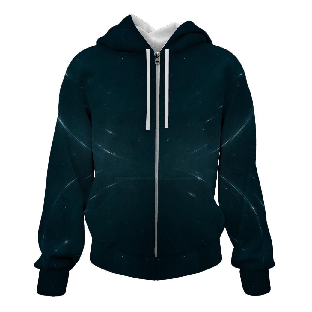 Gravitational Lens Arc Tapestry zip-up hoodies