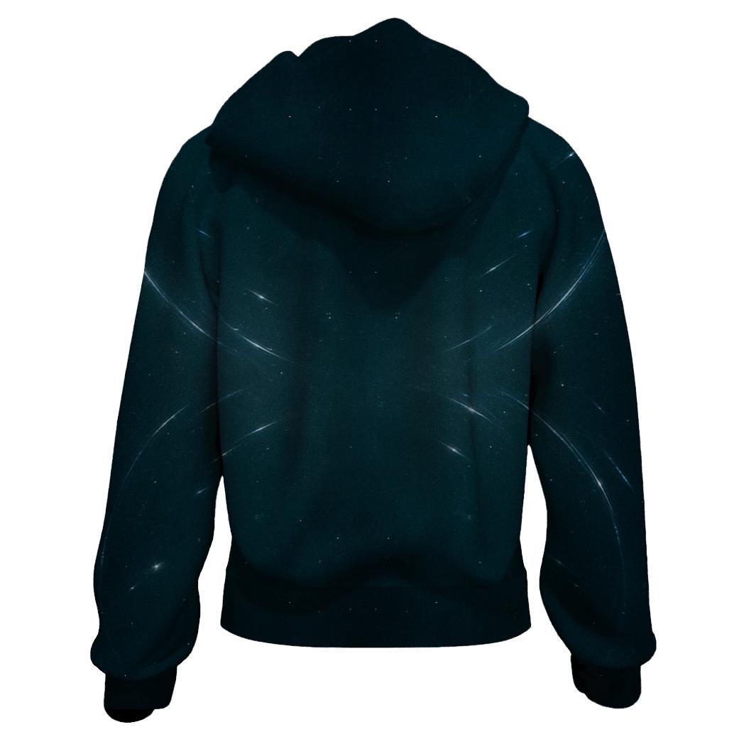 Gravitational Lens Arc Tapestry zip-up hoodies