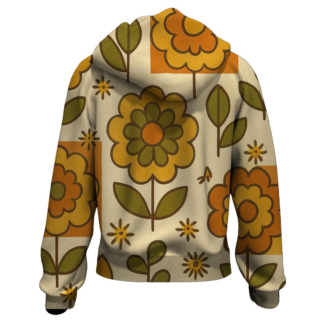 Groovy Ceramic Kitchen Tiles zip-up hoodies