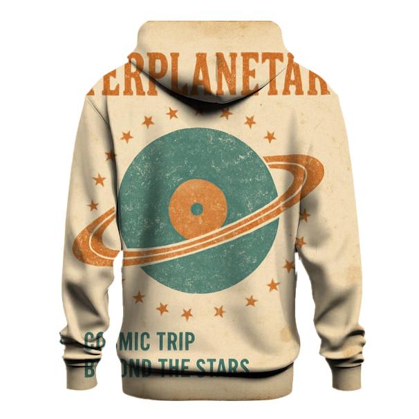 Worn Vinyl Planet Jukebox Label graphic hoodies