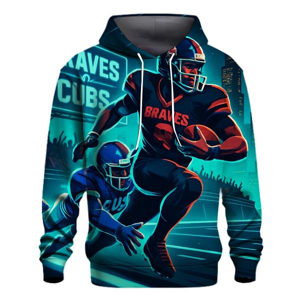 Neon Skyline Scrimmage Braves Versus Cubs hoodie trends