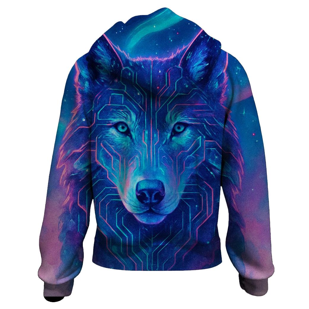 Aurora Circuit Dreamwolf lightweight hoodies