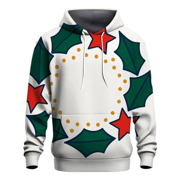 Starlit Holly Orbit Wreath hoodie designs