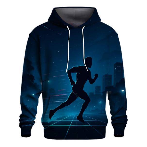 Midnight Marathon Neon Grid zip-up hoodies