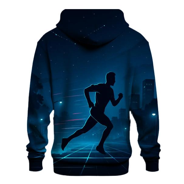 Midnight Marathon Neon Grid zip-up hoodies