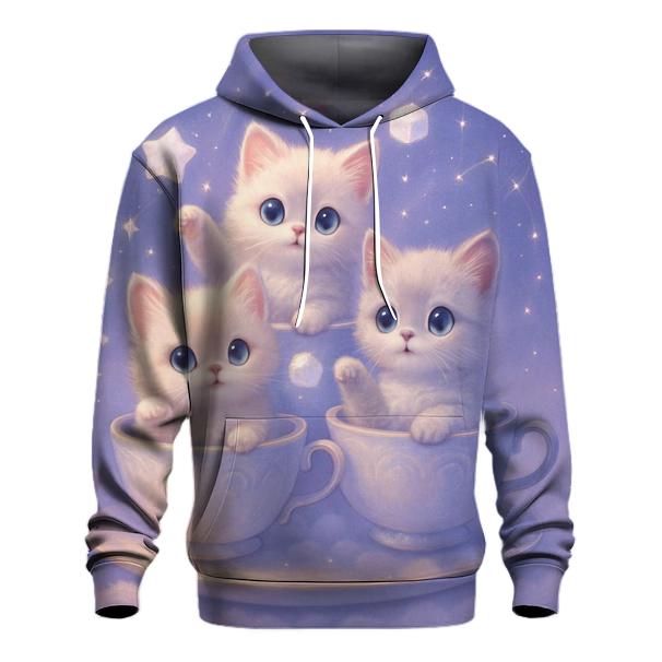 Moonlit Teacup Kittens custom hoodies